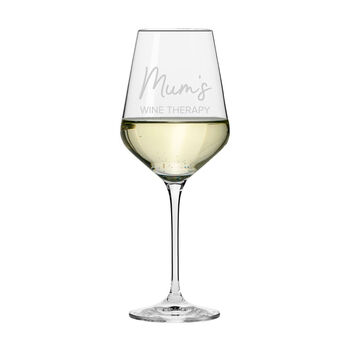 Personalised Wine Therapy Wine Glass, 3 of 4