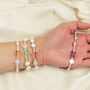 Crystal Bear Pearl Bracelet, thumbnail 6 of 7