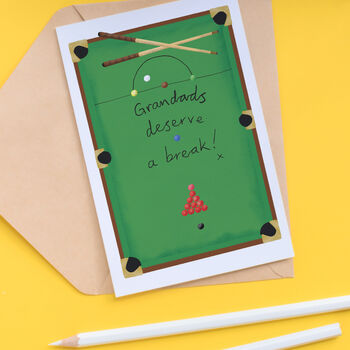 Snooker Card For Dad, Daddy Or Grandad, 3 of 4