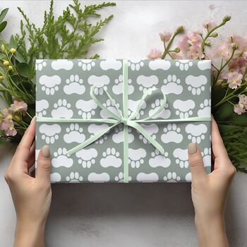 Paw Prints Gift Wrapping Paper – Adorable And Eco Friendly, 8 of 11
