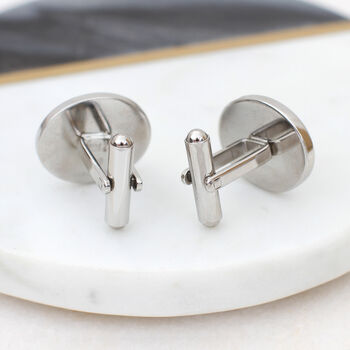 Name And Date Personalised Wedding Day Cufflinks, 2 of 4
