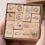 Moon And Celestial 16 Rubber Stamps Set, thumbnail 1 of 8
