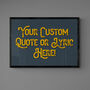 Custom Grey And Yellow Vintage Style Quote Art, thumbnail 5 of 7