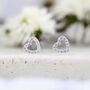 Sterling Silver Twinkling Open Heart Stud Earrings, thumbnail 4 of 8