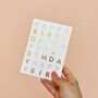 Happy Birthday Typographic Card With Confetti Envelope, thumbnail 1 of 4
