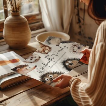 Personalised Hedgehog Family Print And Fun Quote, 2 of 6