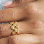 Non Tarnish Woven Chain Wide Ring, thumbnail 2 of 9