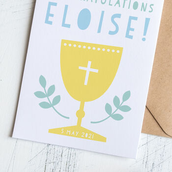 Personalised First Holy Communion Or Confirmation Card, 2 of 3