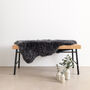 Naturally Tanned Sheepskin Rug In Black, thumbnail 1 of 3