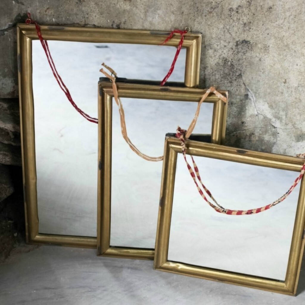 Brass Framed Mirror By all things Brighton beautiful