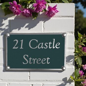 Brass Personalised Plaque | Perfect Custom Door Sign | Home Accessory Decor | Heavy Duty Outdoor Signage, 2 of 12