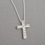 Dune Cross Silver Necklace, thumbnail 4 of 7