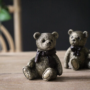 Gold Bear Ornaments Set Of Four, 4 of 7