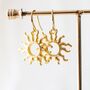 Gold Plated Sun Dangle Earrings, thumbnail 1 of 9