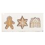 Set Of Three Hanging Faux Gingerbread Decorations, thumbnail 4 of 4