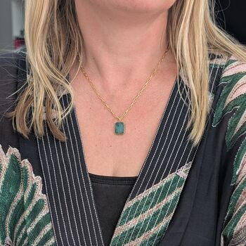 The Rectangle Emerald Necklace, 2 of 10