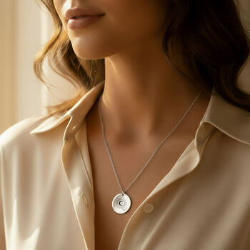 Celestial Name Necklace Sun, Moon And Stars, 5 of 8