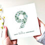 Love Hearts Willow 9th Anniversary Card, thumbnail 2 of 2