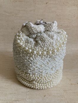 White Pearl Embellished Potli Bag, 7 of 7