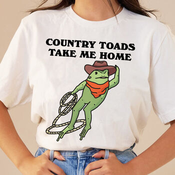 'Country Toads' Funny Cowboy Frog Shirt, 3 of 9