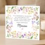 Floral Border Birthday Message Card Personalised For Daughter, thumbnail 1 of 8