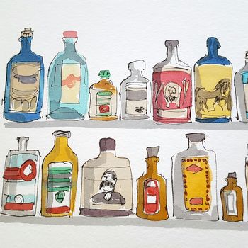Old Medicine Bottles, Limited Edition Giclee Print, 2 of 3