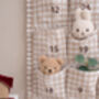 Personalised Beige Gingham Ruffle Advent Calendar Embroidered, thumbnail 4 of 9