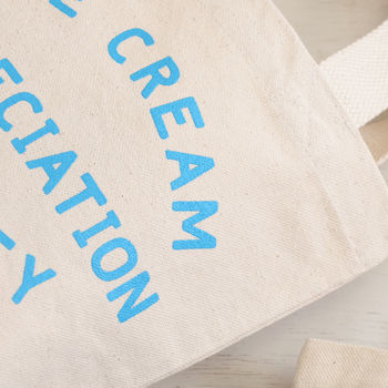 'Ice Cream Appreciation Society' Little Canvas Bag, 4 of 6