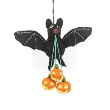 Handmade Felt Shadow The Bat Hanging Halloween Dec, 3 of 3