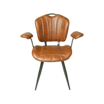Austin Tan Brown Set Of Two Carver Dining Chairs, 2 of 3