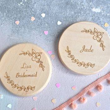 Personalised Floral Bridesmaid Compact Mirror, 2 of 5
