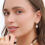 Pearl Hoop Drop Earrings With Removable Pearls In Sterling Silver And Gold, thumbnail 10 of 12