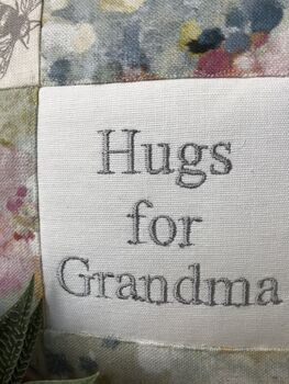 Hugs For Grandma Cushion Bees And Flowers, 3 of 5