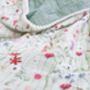 Wildflower Organic Muslin Baby Blanket With Name, thumbnail 4 of 12