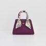 Floral Engravings Mini Plum Tote, thumbnail 2 of 7