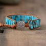 Handmade Chakra Healing Stone Turquoise Bracelet, thumbnail 3 of 8