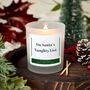 On Santas Naughty List Funny Christmas Candle Gift For Friend, thumbnail 1 of 8
