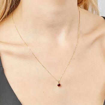 9ct Gold January Birthstone Necklace, 4 of 12