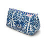 Serendipity Cotton Cosmetic Case Blue Reef, thumbnail 3 of 3