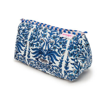 Serendipity Cotton Cosmetic Case Blue Reef, 3 of 3