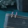 Sterling Silver Extra Tiny Sterling Silver Lavender Stud Earrings, thumbnail 7 of 12