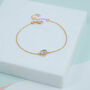 Brooklyn Rose Quartz And Gold Plated Bracelet, thumbnail 1 of 4