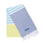 Personalised Stripy Hammam Bath, Beach And Gym Towels, thumbnail 4 of 6