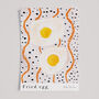Fried Egg Art Print Brunch Kitchen Poster, thumbnail 4 of 12