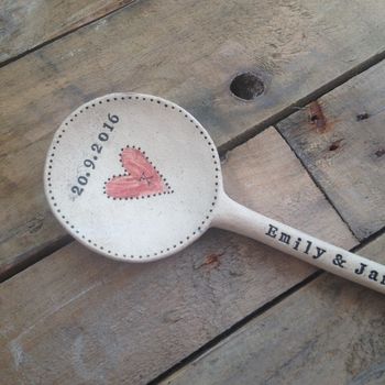 Handmade Personalised Ceramic 'Love' Spoon, 6 of 7