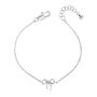 Silver Plated Children's Ribbon Bow Crystal Bracelet, thumbnail 3 of 4