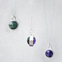 Blue And Green Kyantie Double Sided Silver Necklace, thumbnail 1 of 4