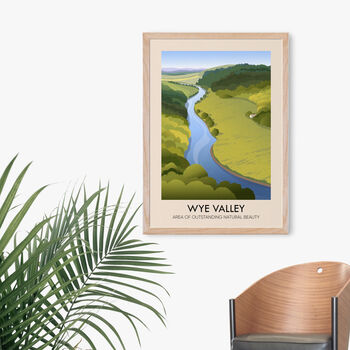 Wye Valley Aonb Travel Poster Art Print, 4 of 8