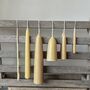 Hand Dipped Stumpie Beeswax Candles | Set Of Two, thumbnail 6 of 6