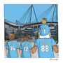 Manchester City Personalised Etihad Stadium Print, thumbnail 1 of 9